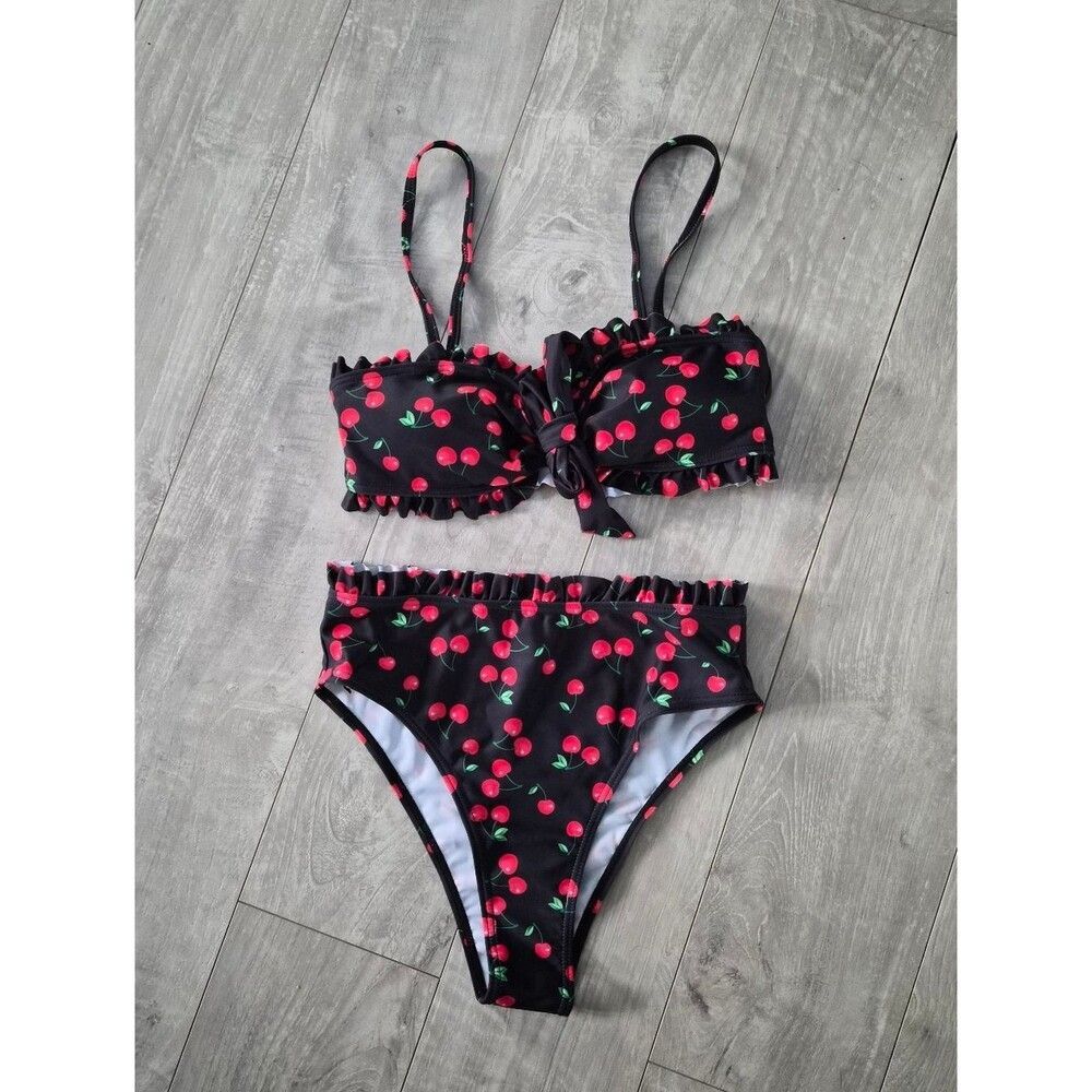 No-brand Women's Black and Red Bikini-and-tankini-tops